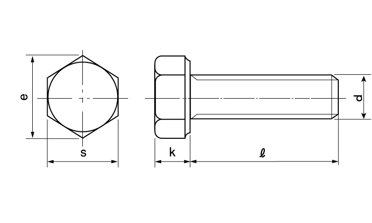 ＳＵＳ−１０．９　６カクＢＴ 材質(ＳＵＳ３１６Ｌ) 規格(10X70(ハン) 入数(50)  - 1